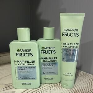 Garnier Fructis Hair Filler + Hyaluronic Moisture Repair Shampoo Conditioner Gel